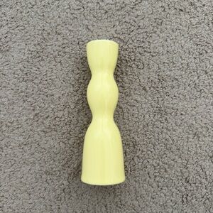 Yellow ceramic candle holder